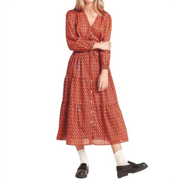 Trovata Birds of Paradis NWT Ainsley B Dress in Kinetic Print - size XS - Picture 1 of 9